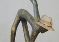 Begrüssung-Bronze-H 140cm
